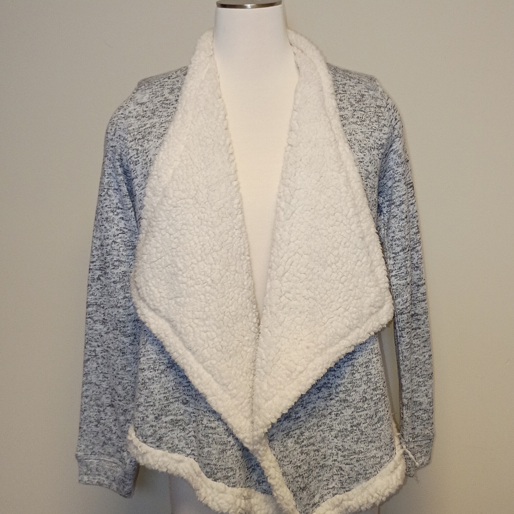 Derek Heart Women's Sweater Jacket with Sherpa Lining - Picture 3 of 5